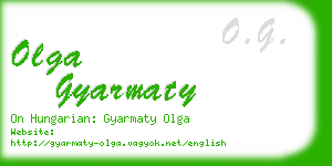 olga gyarmaty business card